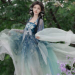 Women Summer Hanfu Tang Dynasty Hezi Qun Ethereal Butterfly Set