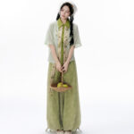 Women Summer Song Dynasty-Style Short-Sleeve Songku Set