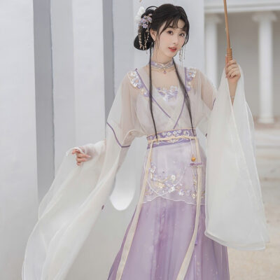 Women Summer Xianxia StyleHanfu Wei Jin Qiyao Ruqun