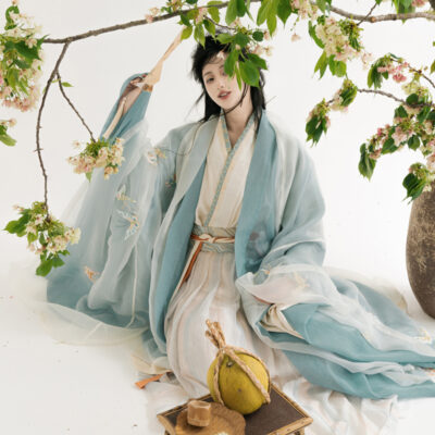 Women Wuxia-Style Hanfu Song Dynasty-Inspired Wide-Sleeved Elegant Couple Set