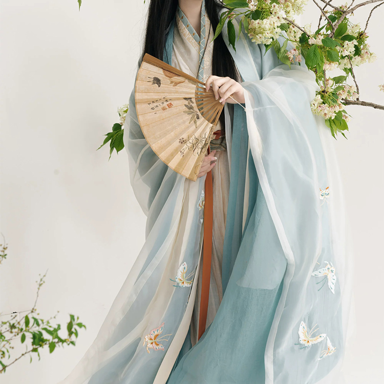Women Wuxia-Style Hanfu Song Dynasty-Inspired Wide-Sleeved Elegant Couple Set